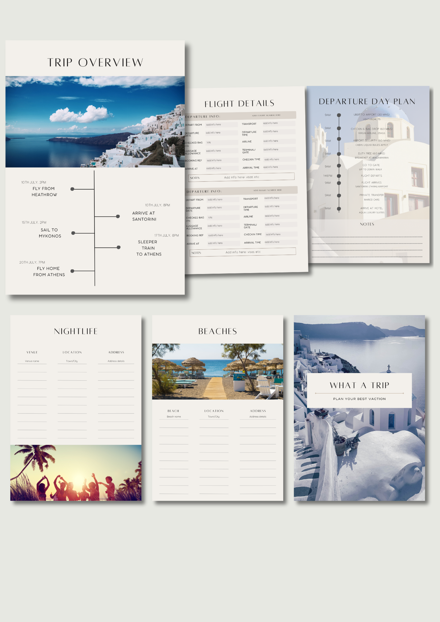Detailed Travel Itinerary
